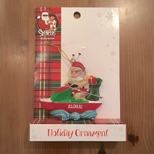 Spencer's Gifts Aloha Santa Jet Ski Ornament